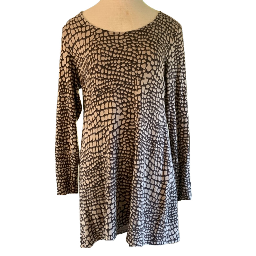 Soma sz M brown patterned long sleeve nightgown